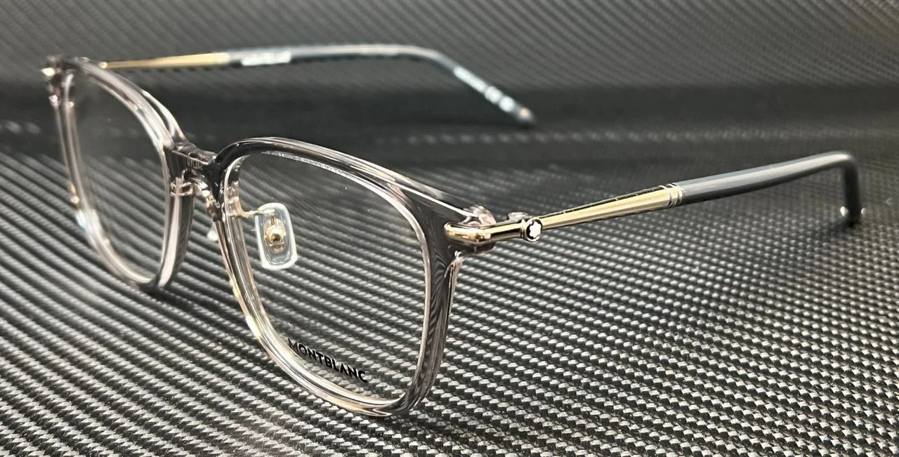 MONT BLANC MB0247OK 005 Grey Transparent Men