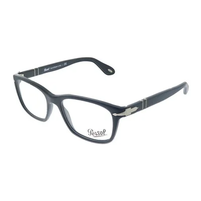New Persol PO 3012V 900 Matte Black Plastic Rectangle Eyeglasses 54mm