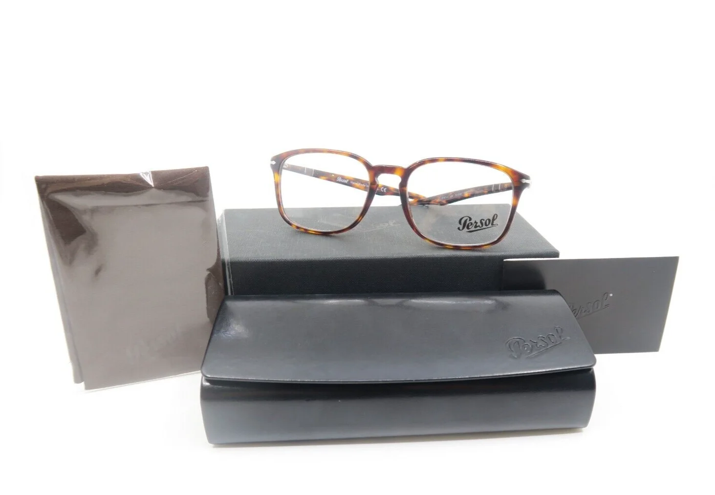 Persol 3161-V 24 54mm Brown Tortoise (Havana) New Square Eyeglasses.