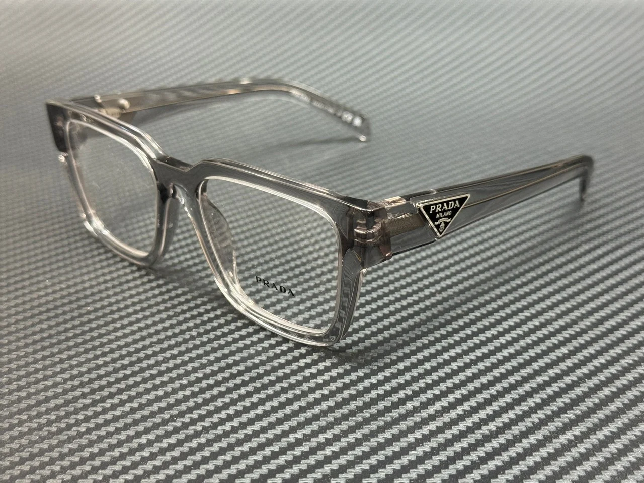 PRADA PR 08ZV 18S1O1 Transparent Grey Men