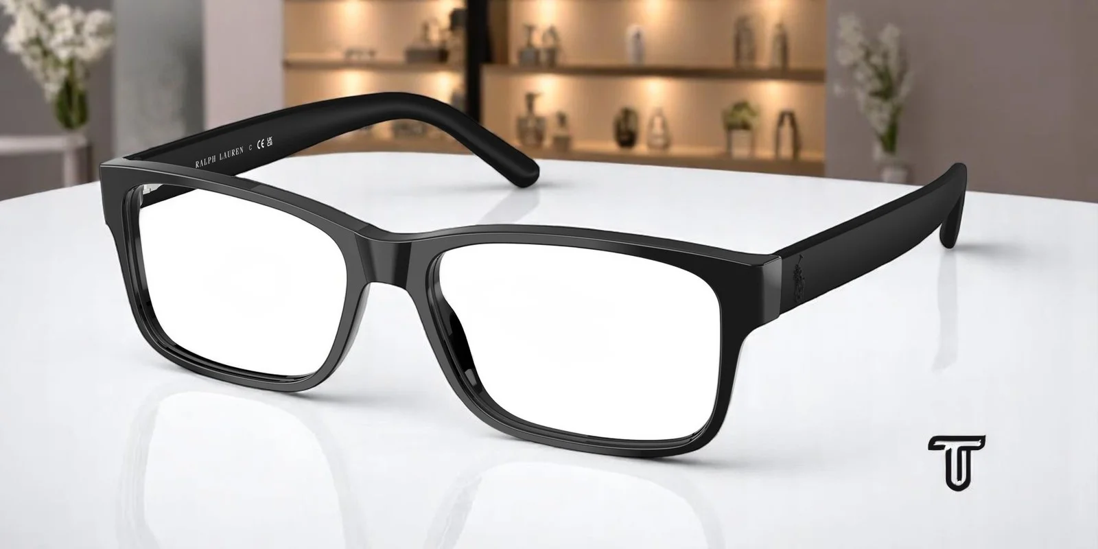 Ralph Lauren Polo PH2117 5001 Shiny Black Rectangle Men