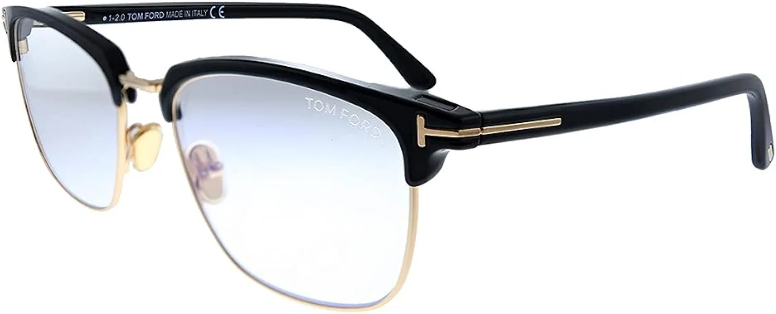 TOM FORD FT5683 B 001 Shiny Black Clear Metal blue filter 54 mm Men 3